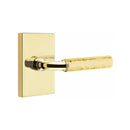 Emtek Select R-BAR Hammered Lever Concealed Screws with Modern Rectangular Rosette