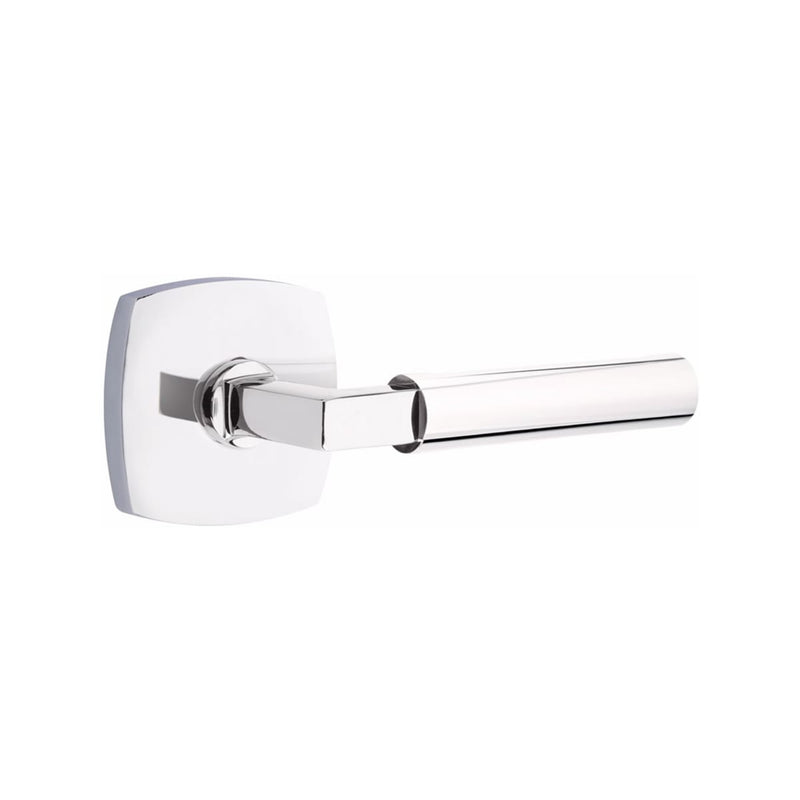 Emtek Select L-Square Smooth Lever with Urban Modern Rosette