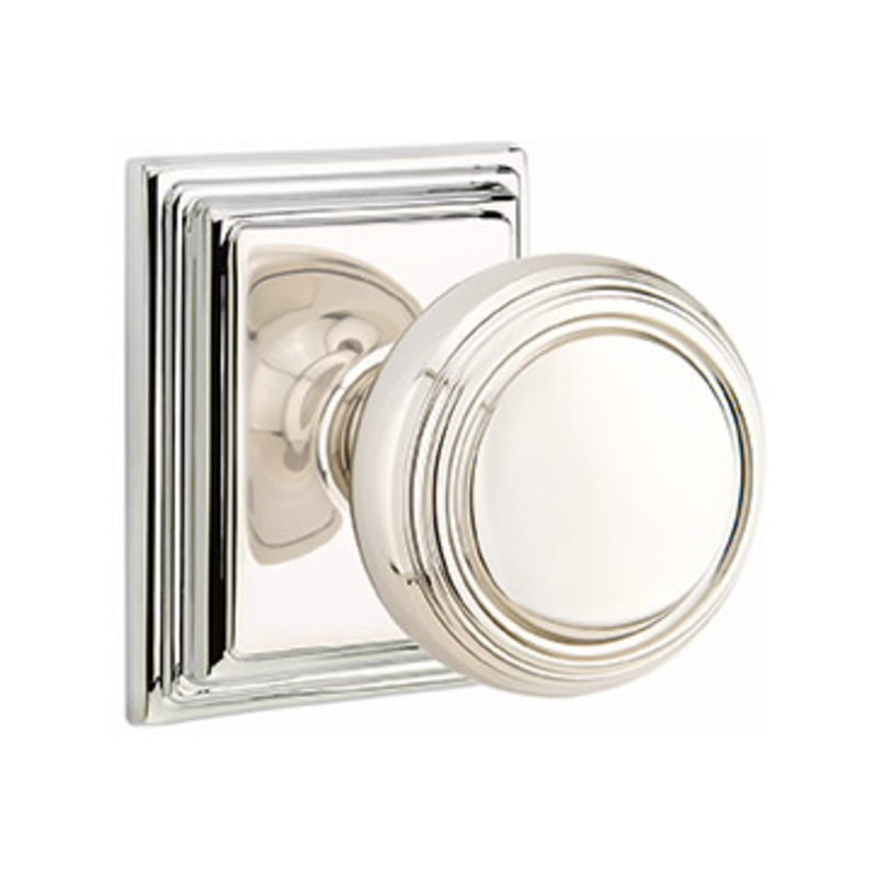 Emtek Norwich Knob Concealed Screws With Wilshire Rosette