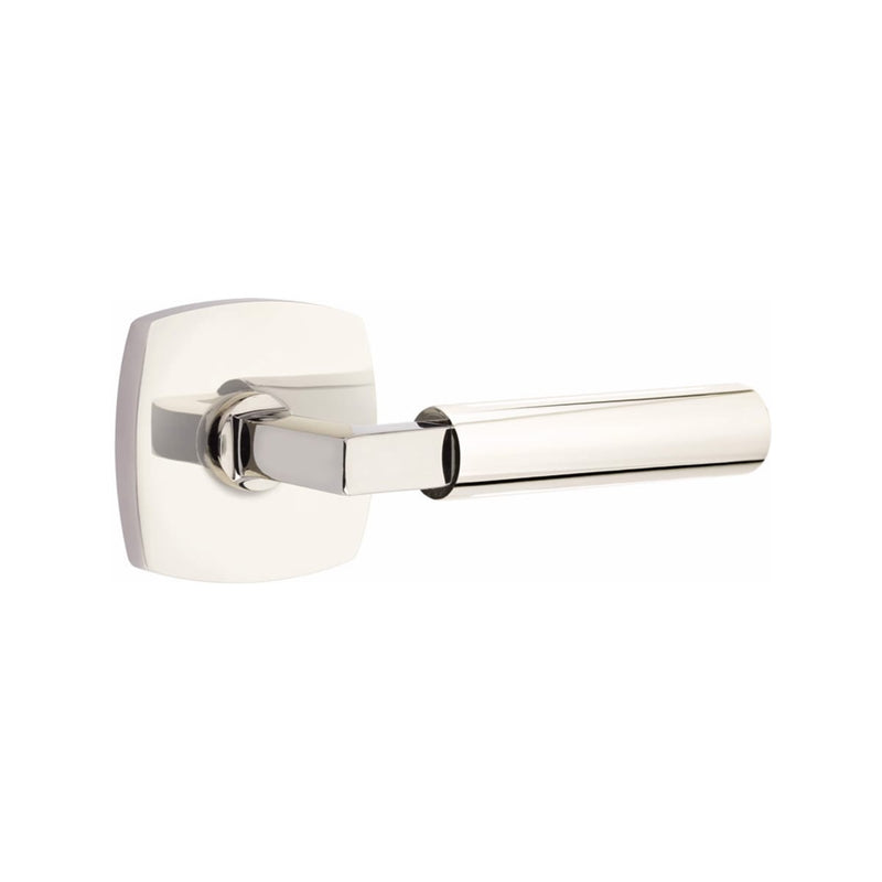 Emtek Select L-Square Smooth Lever with Urban Modern Rosette