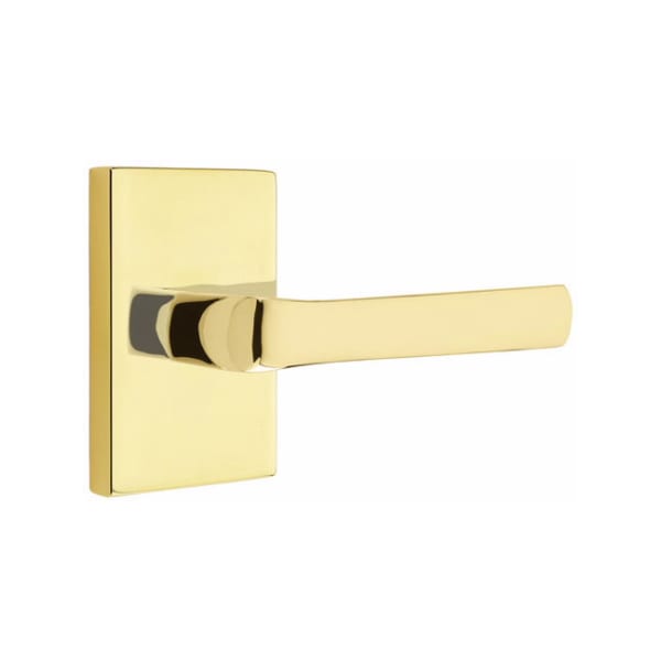 Emtek Spencer Lever with Modern Rectangular Rosette Concealed Screws