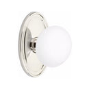 Emtek Brass Rosette Ice White Knob With Oval Rosette
