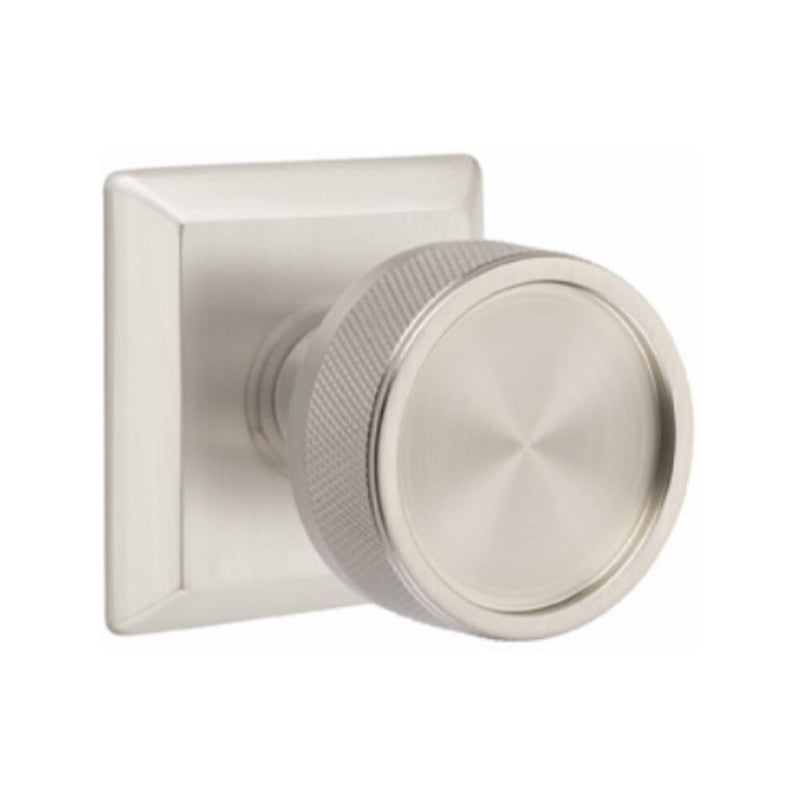 Emtek Select Conical Knurled Concealed Screws Knob with Quincy Rosette