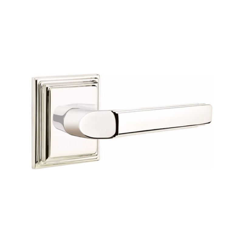 Emtek Milano Lever Concealed Screws with Wilshire Rosette