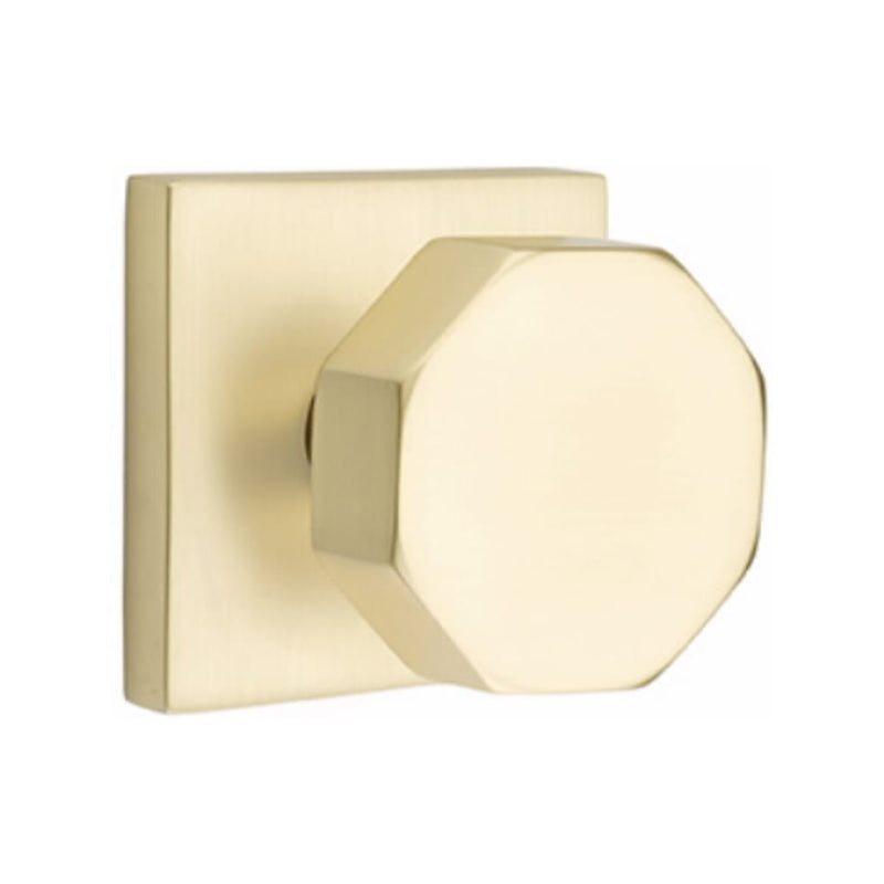 Emtek Octagon Knob with Square Rosette