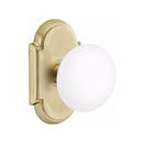 Emtek Brass Rosette Ice White Knob Concealed Screws With