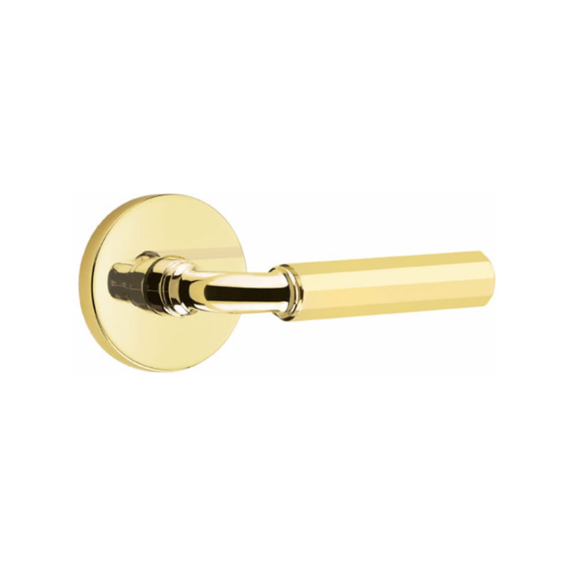 Emtek Select R-BAR Faceted Lever Concealed Screws with Disk Rosette