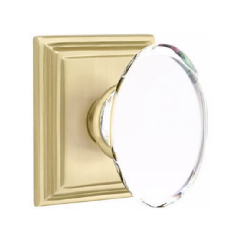 Emtek Hampton Knob Concealed Screws With Wilshire Rosette