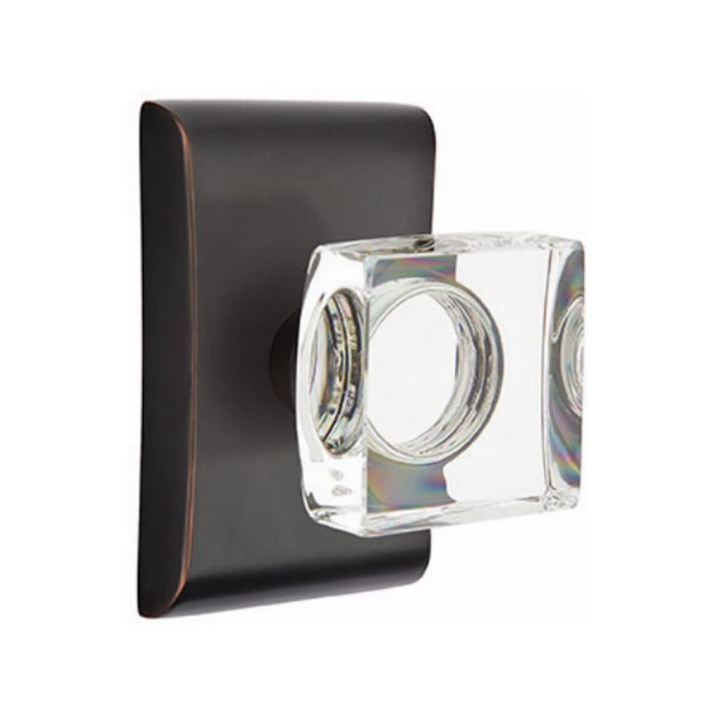 Emtek Modern Square Knob with Neos Rosette