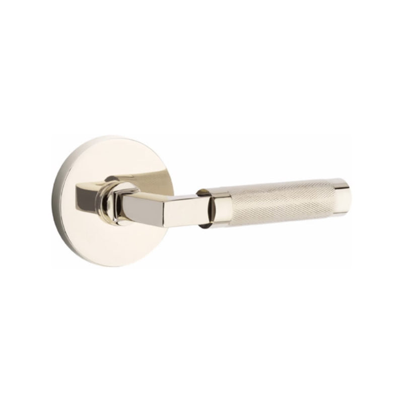 Emtek Select L-Square Knurled Lever with Disk Rosette