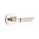 Emtek Select L-Square Knurled Lever Concealed Screws with Disk Rosette