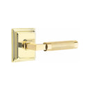 Emtek Select L-Square Knurled Lever Concealed Screws with Wilshire Rosette