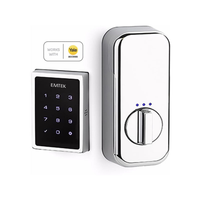Emtech Smart Lock Emtek EMPowered Motorized Touchscreen Smart Keypad Deadbolt - Works wi