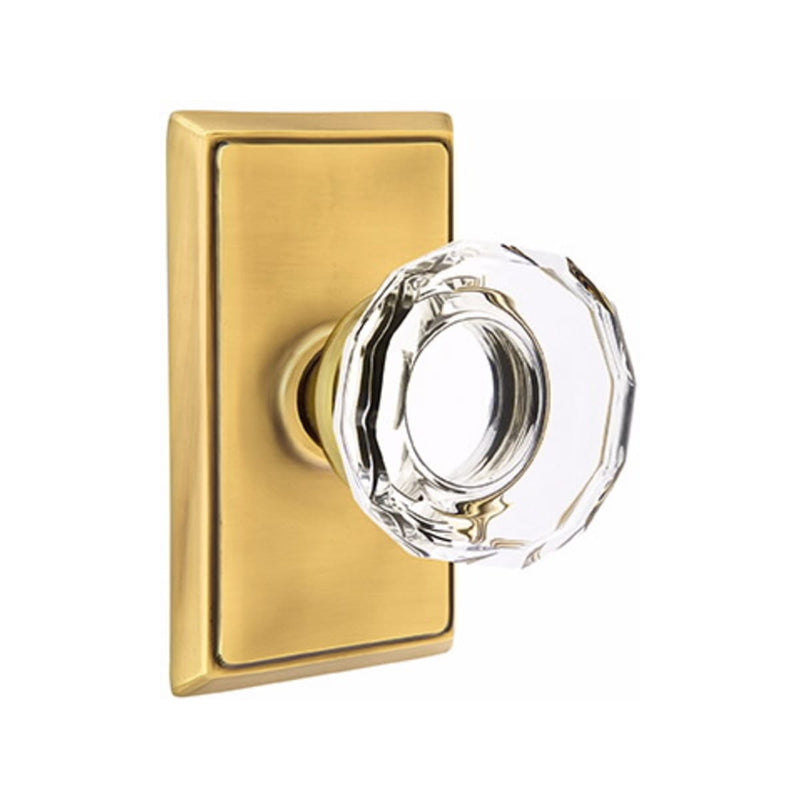 Emtek Lowell Knob Concealed Screws With Rectangular Rosette