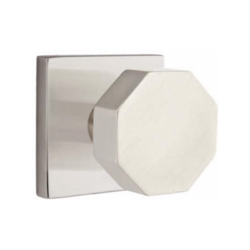 Emtek Octagon Knob with Square Rosette