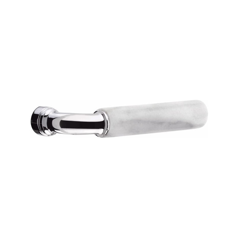 Emtek Modern Style Electronic Keypad Leverset with Select R-Bar White Marble Lever