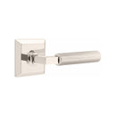Emtek Select L-Square Straight Knurled Lever Concealed Screws with Quincy Rosette