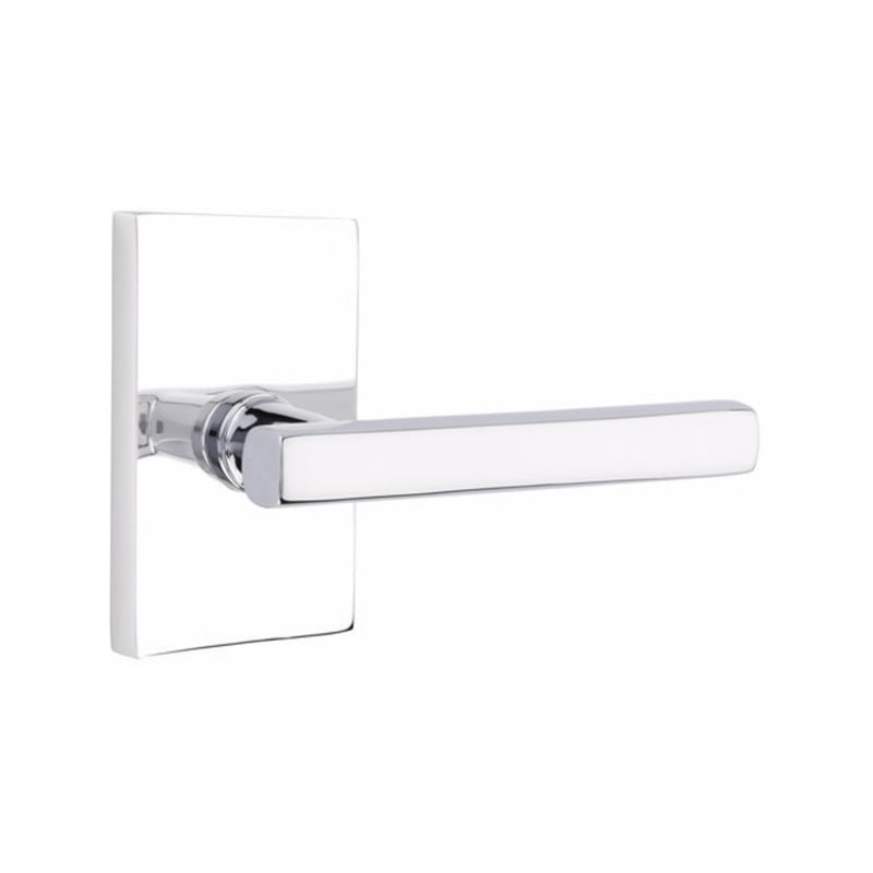 EMTEK Freestone Lever Concealed Screws with Modern Rectangular Rosette