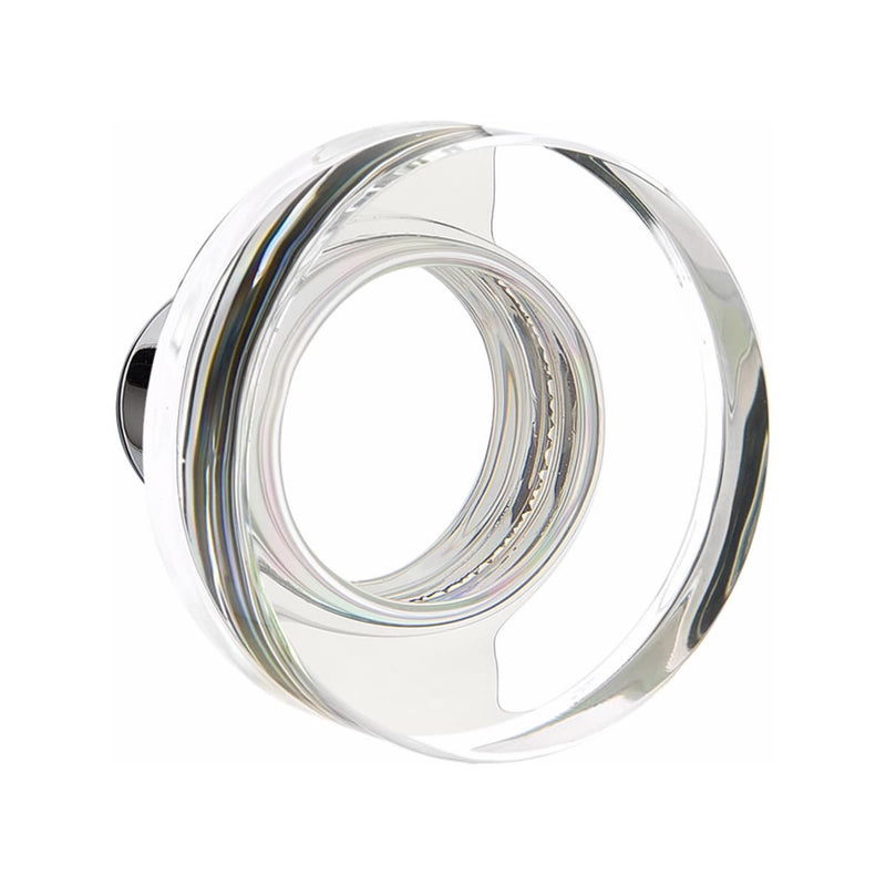 Emtek Dummy Adelaide Mortise Handleset with Modern Disc Glass Knob