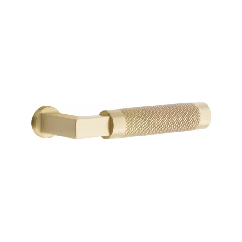 Emtek F20 Function Mormont Mortise Handleset with Select L-Square Knurled Lever