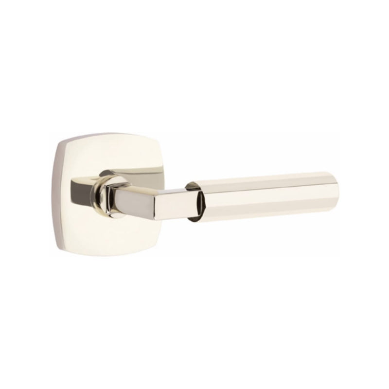 Emtek Select L-Square Faceted Lever with Urban Modern Rosette