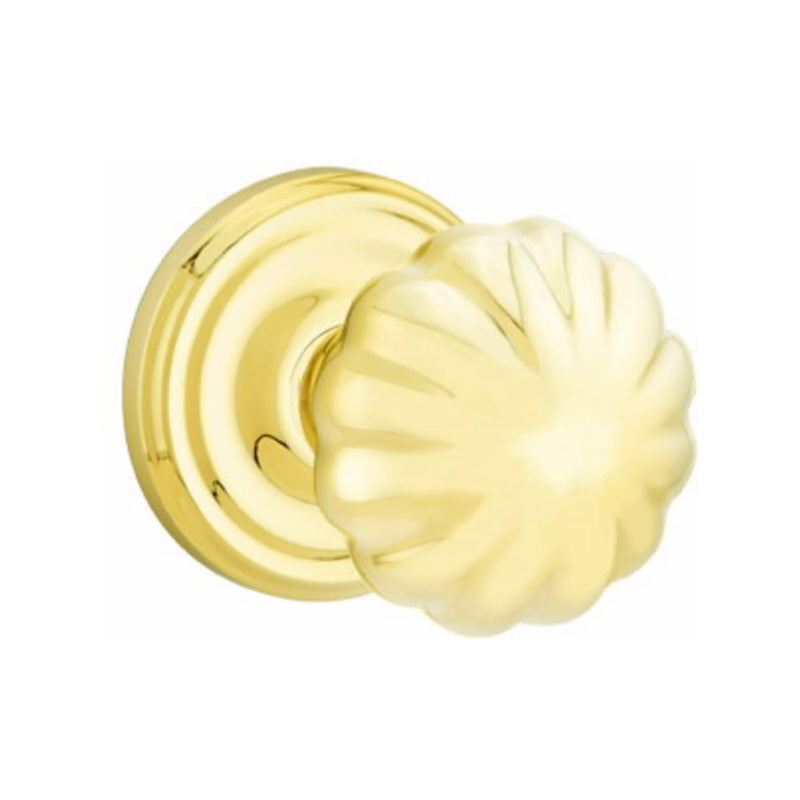 Emtek Melon Knob With Regular Rosette