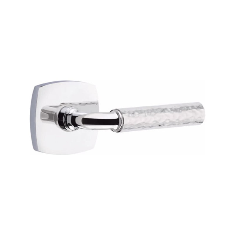 Emtek Select R-BAR Hammered Lever with Urban Modern Rosette