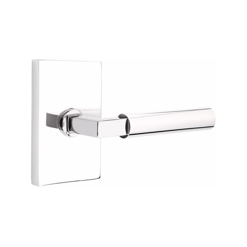 Emtek Select L-Square Smooth Lever with Modern Rectangular Rosette