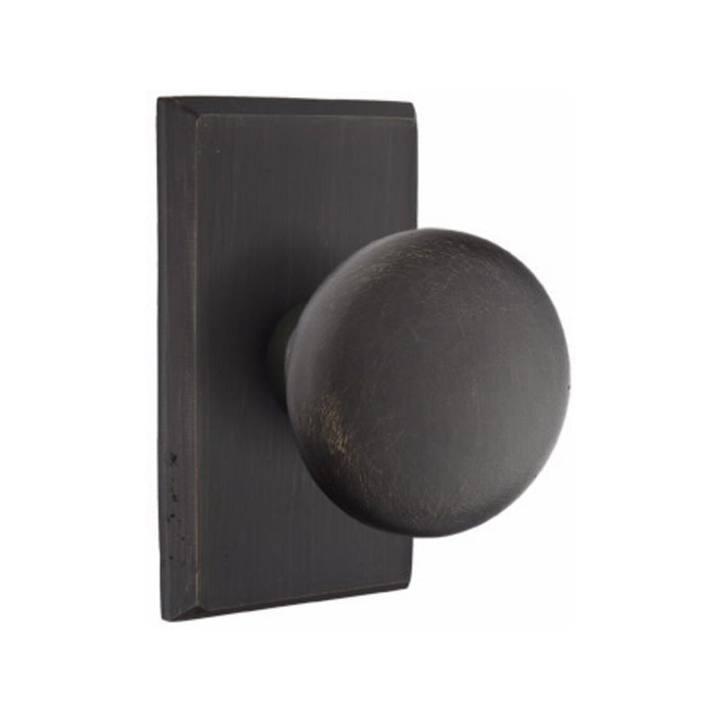 Emtek Sandcast Bronze Winchester Knob Concealed Screws with