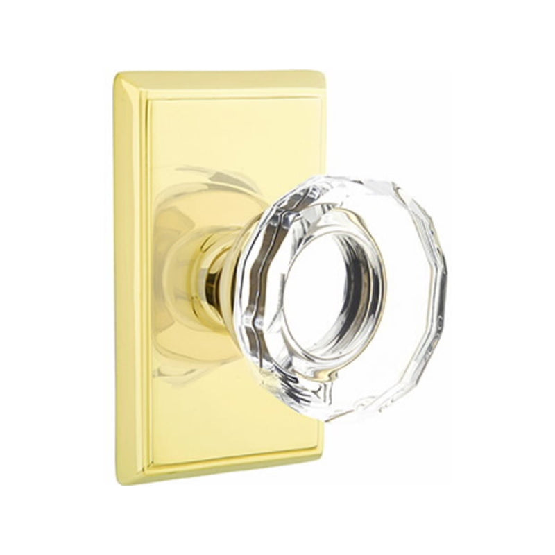 Emtek Lowell Knob With Rectangular Rosette