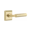 Emtek Select R-BAR Straight Knurled Lever Concealed Screws with Quincy Rosette