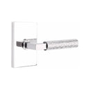 Emtek Select L-Square Hammered Lever with Modern Rectangular Rosette