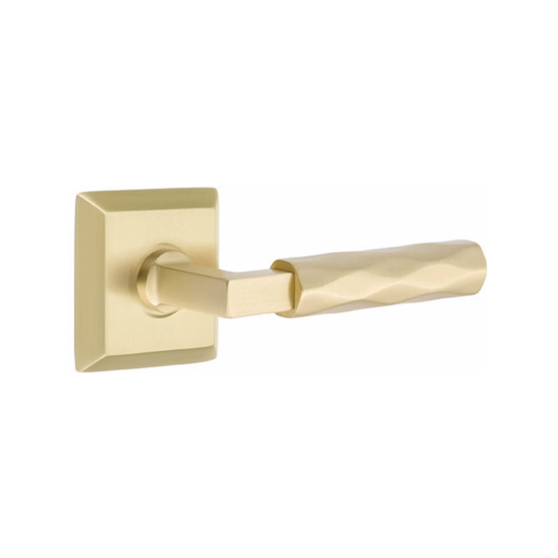 Emtek Select L-Square Tribeca Lever with Quincy Rosette