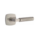 Emtek Select L-Square Knurled Lever Concealed Screws with Urban Modern Rosette
