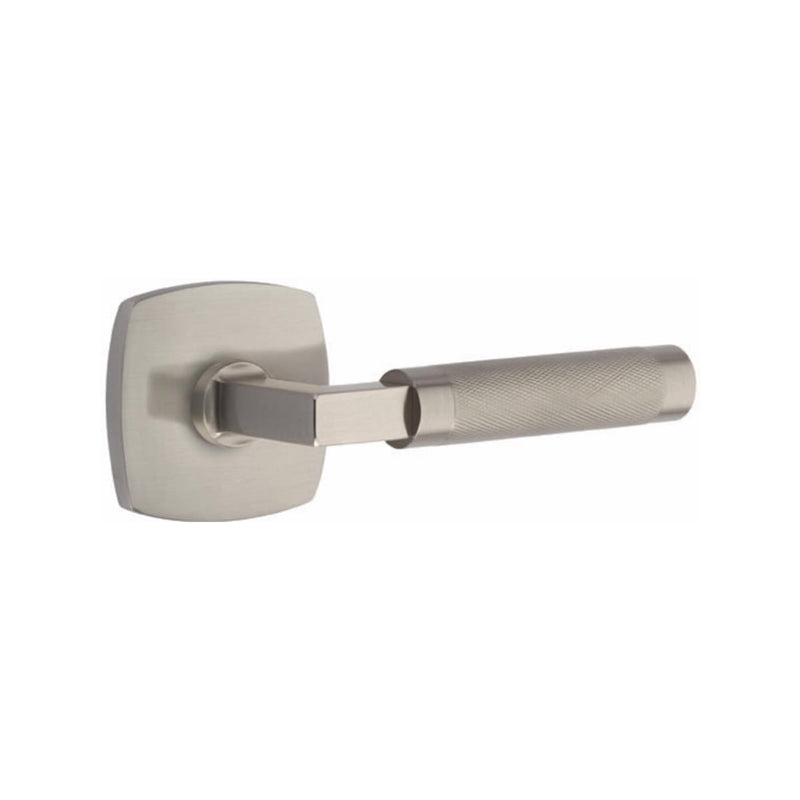 Emtek Select L-Square Knurled Lever with Urban Modern Rosette