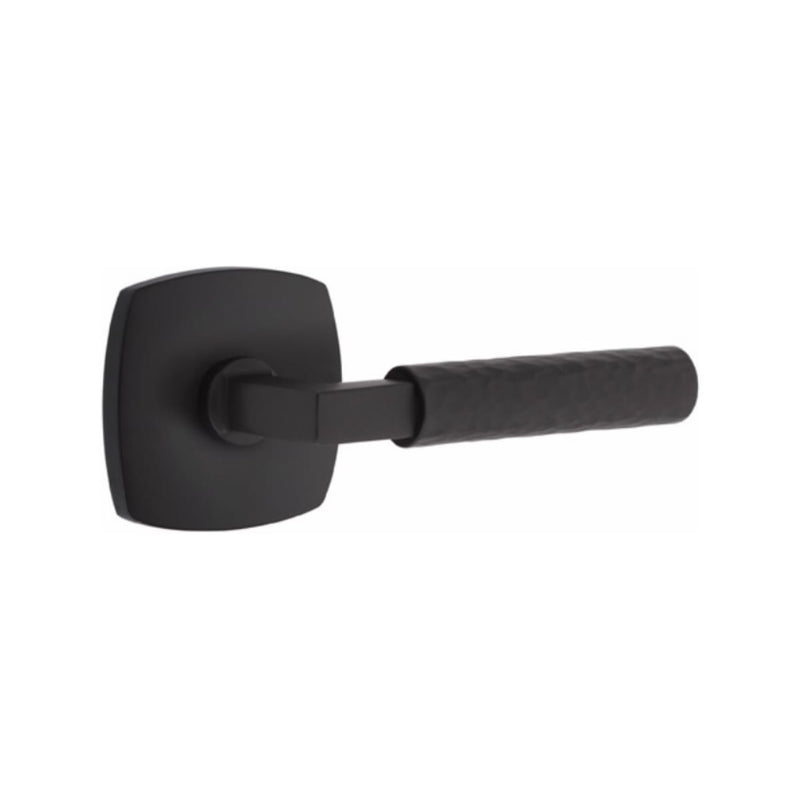 Emtek Select L-Square Hammered Lever with Urban Modern Rosette