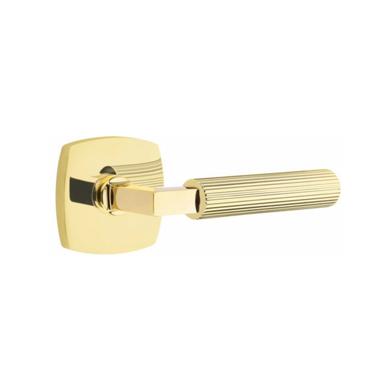 Emtek Select L-Square Straight Knurled Lever with Urban Modern Rosette