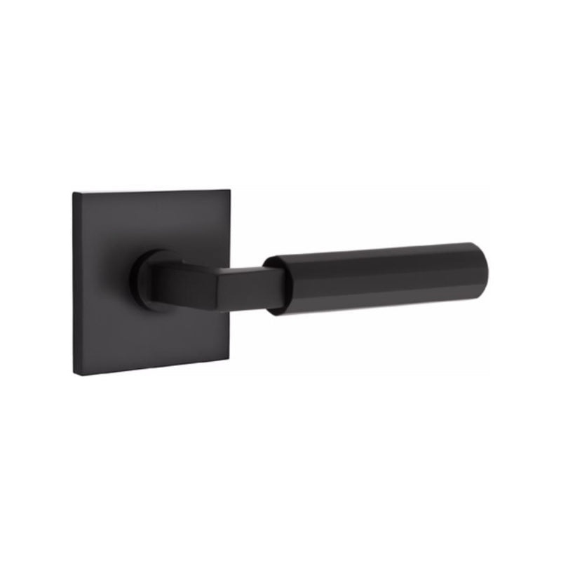 Emtek Select L-Square Faceted Lever Concealed Screws with Square Rosette