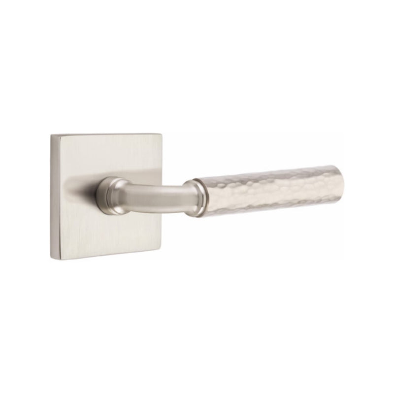 Emtek Select R-BAR Hammered Lever Concealed Screws with Square Rosette