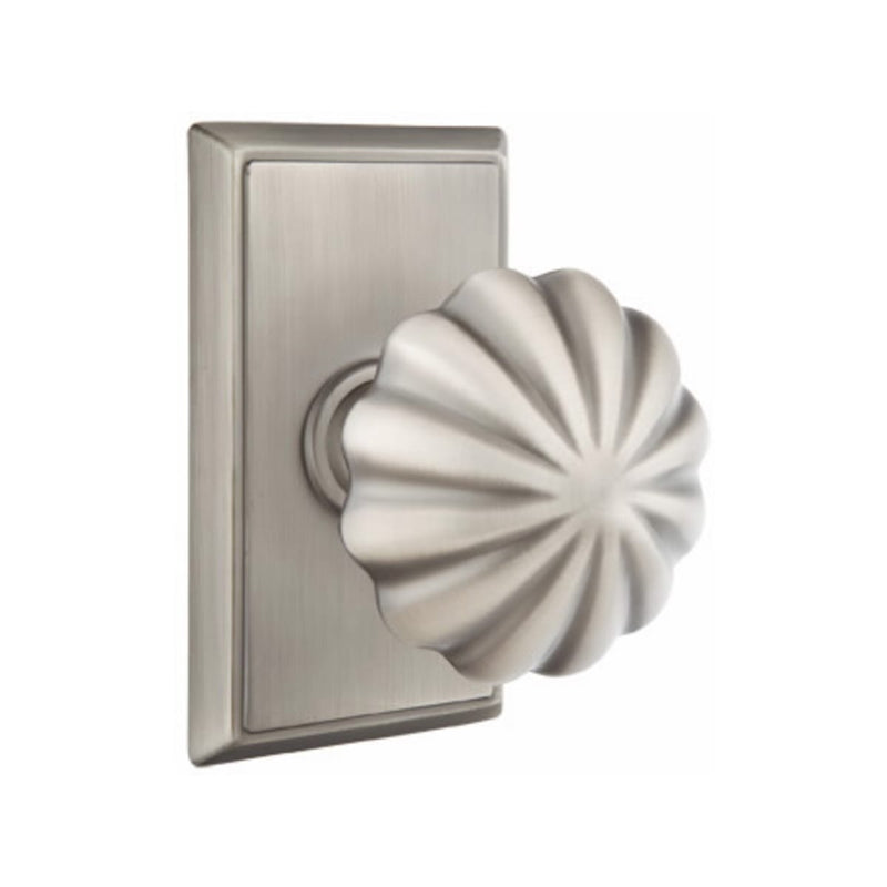 Emtek Melon Knob With Rectangular Rosette