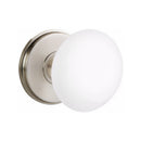 Emtek Brass Rosette Ice White Knob With Watford Rosette