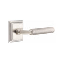Emtek Select R-BAR Straight Knurled Lever with Wilshire Rosette
