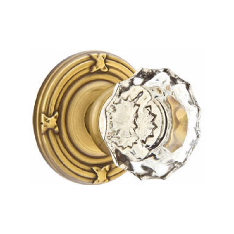 Emtek Astoria Knob Concealed Screws With Ribbon & Reed Rosette