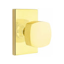 Emtek Freestone Knob Concealed Screws with Modern Rectangular Rosette