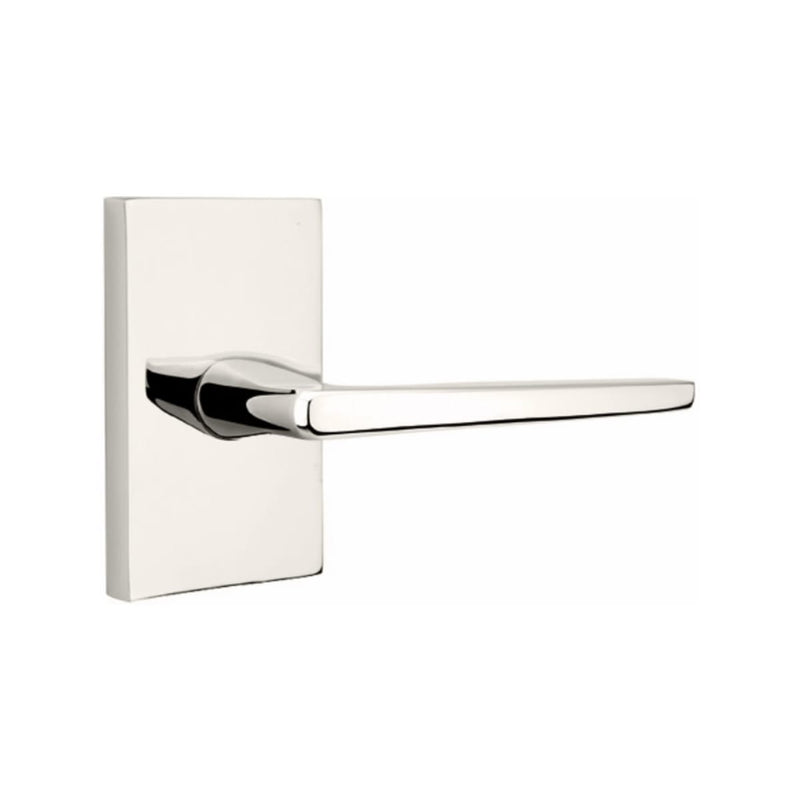 Emtek Hermes Lever with Modern Rectangular Rosette