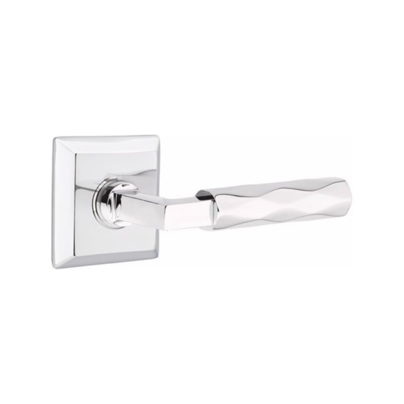 Emtek Select L-Square Tribeca Lever with Quincy Rosette