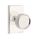 Emtek Select Conical Knurled Knob with Modern Rectangular Rosette
