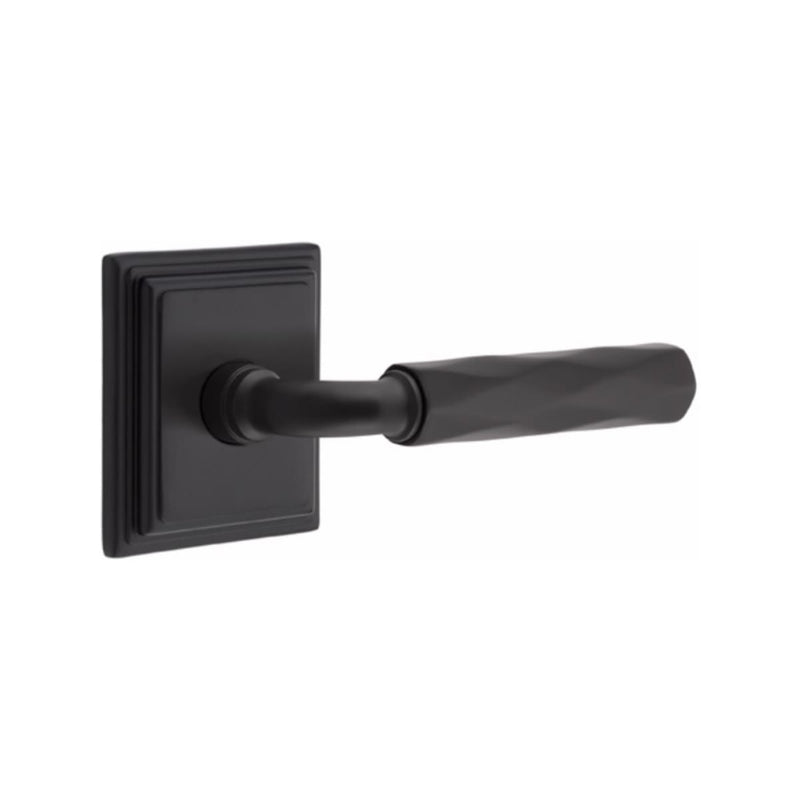 Emtek Select R-BAR Tribeca Lever Concealed Screws with Wilshire Rosette