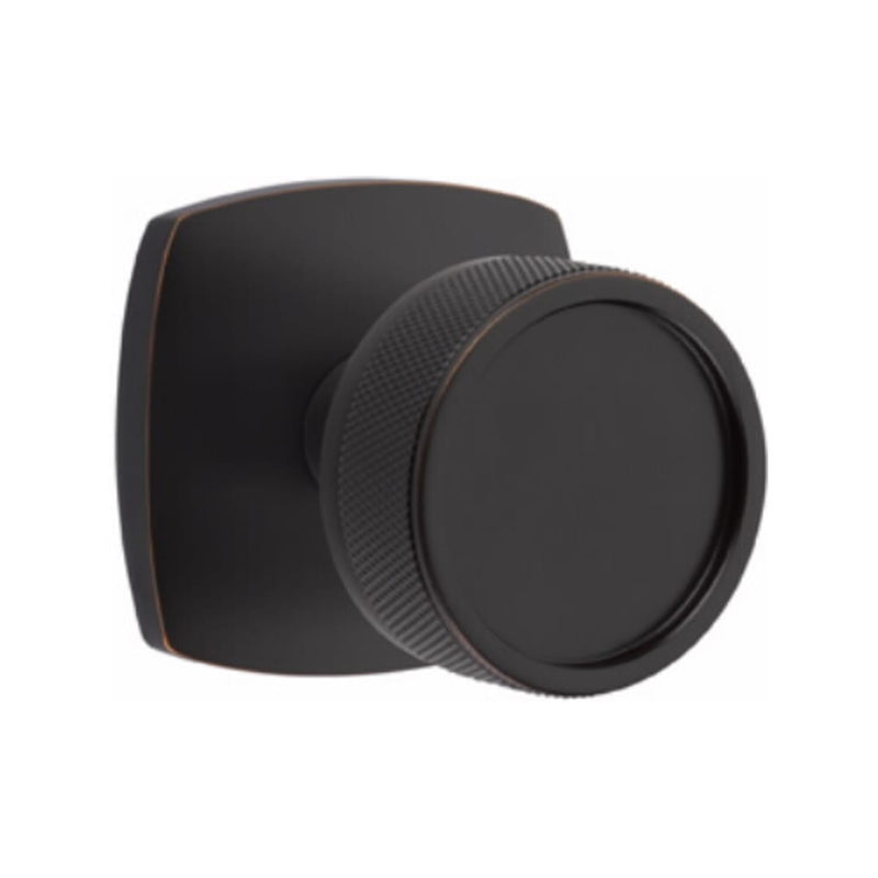 Emtek Select Conical Knurled Knob Concealed Screws with Urban Modern Rosette