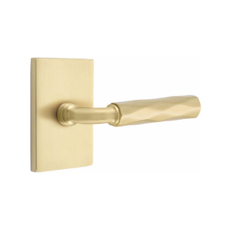 Emtek Select R-BAR Tribeca Lever with Modern Rectangular Rosette